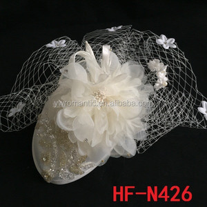 Nouveau Chapeau de Mariée pour Femmes avec Voile, Motif Floral - Product Image 2