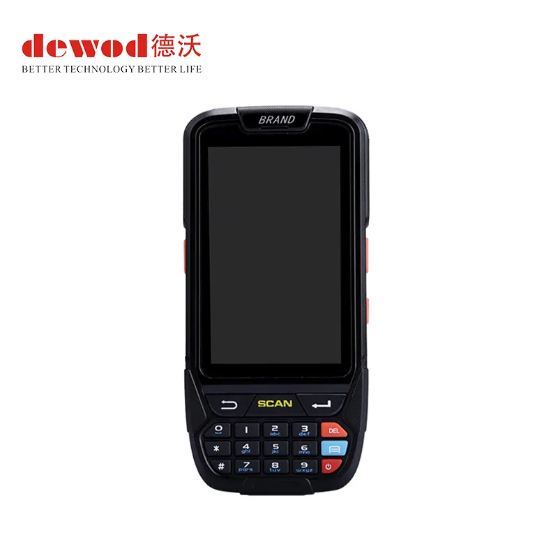 Pemindai Kode Batang 1D 2D Ponsel Pintar Genggam Kasar dengan 4G/ Wifi/ BT /3G/ 4G Android5.1