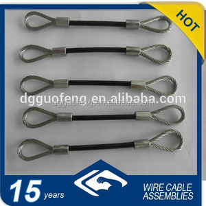 Precio al por mayor barato recubierto de PVC <span class=keywords><strong>cable</strong></span> de <span class=keywords><strong>acero</strong></span> galvanizado con ojales tipo Crimp terminal - Product Image 5
