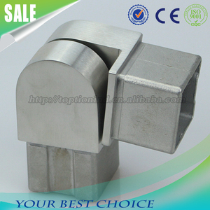 Coude de balustrade contemporain pour balcon en acier inoxydable AISI304, finition satinée/polissée miroir, 1 pouce, tube carré <span class=keywords><strong>réglable</strong></span> à 90 degrés - Product Image 2
