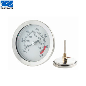 Thermomètre à <span class=keywords><strong>couvercle</strong></span> en acier inoxydable de remplacement Indicateur de chaleur pour gril <span class=keywords><strong>Barbecue</strong></span> Viande Cuisson Boeuf Porc Agneau Température domestique - Product Image 2