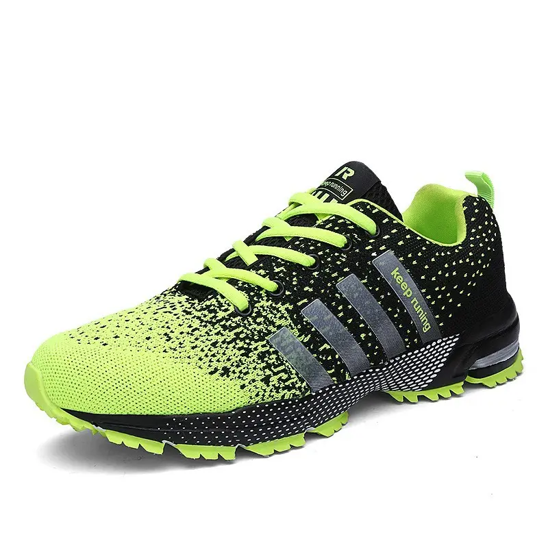 Worth Buying Good Quality MD Sole Knit Upper Lightweight Breathable Women Men Running Shoes