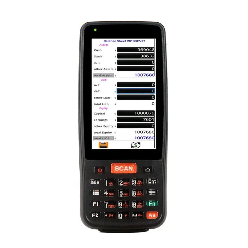 4 Inch Ponsel Android 4G Handheld Intelligent Terminal QR Code Scanner, NFC/RFID Kasar PDA Barcode Scanner
