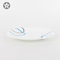Vaisselle en verre opale résistante à la chaleur, compatible avec le four à micro-ondes, vaisselle en verre opale, assiette plate en opale