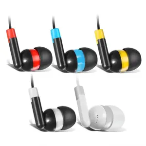 Bulk Earbuds Kopfhörer Großhandel Kopfhörer-100 Pack Einweg Ear Buds Bulk mehrfarbige Kopfhörer für Schule Classroom