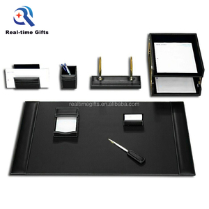 Di alta Qualità Nero Business Office <span class=keywords><strong>Organizer</strong></span> 8 Pezzi DELL'UNITÀ di elaborazione In Pelle <span class=keywords><strong>Scrivania</strong></span> <span class=keywords><strong>Cancelleria</strong></span> Set - Product Image 1