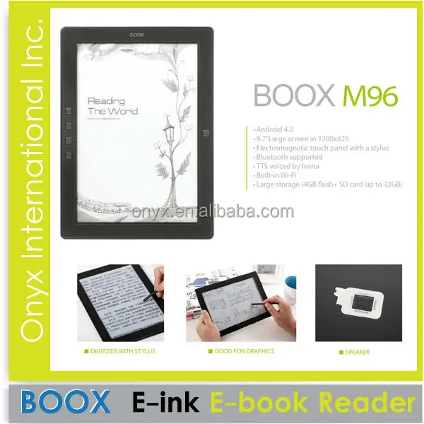 Nuovi Prodotti 9.7 "Ebook Reader E-ink per Trasporto Audio Libri
