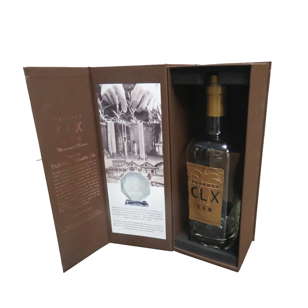 Уникальная Подарочная коробка для виски, индивидуальная магнитная застежка, коробка для бокалов со сверкающим вином на продажу