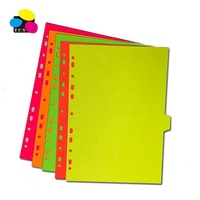 10 langueurs de papier A4 de haute qualité, papeterie de bureau, couleur néon, indice diviseur de papier pour classeurs