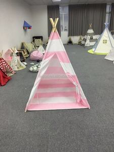 Tienda de campaña tipi india de algodón con poste de madera de buena calidad para ocio infantil al aire libre - ¡Oferta! - Product Image 3