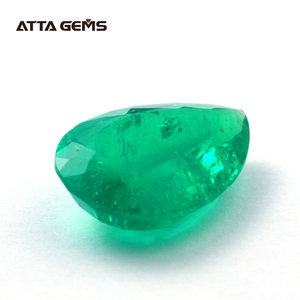 Attagems <span class=keywords><strong>Esmeralda</strong></span> hidrotérmica sintética colombiana, <span class=keywords><strong>piedra</strong></span> verde, forma de pera - Product Image 3