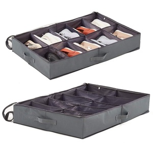 10 Pairs Underbed Shoes Storage Bins Shoes Under Bed Closet Fabric Storage Organizer Box Container Holder Shoe Storage
