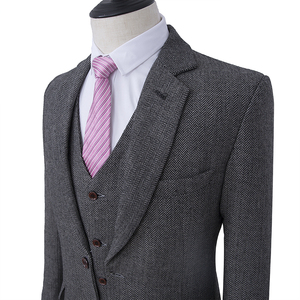 MA113 — <span class=keywords><strong>costume</strong></span> d'affaires en laine pour hommes, avec deux boutons, personnalisé, nouveau Design chinois, coupe Slim, épais, collection automne/hiver <span class=keywords><strong>2022</strong></span>, 3 pièces - Product Image 3