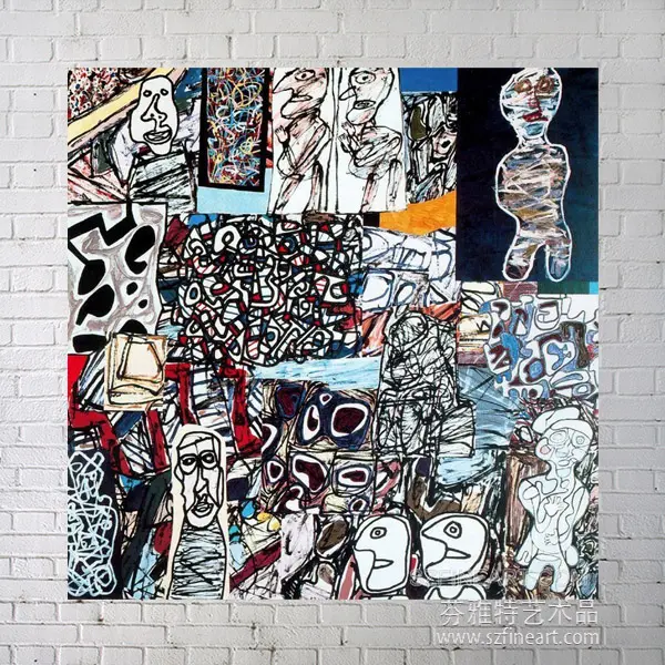 Peinture à l'huile sur toile, réplique de Jean Dubuffet, célèbre marque 2019