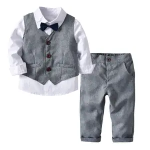 Hoge Kwaliteit Kinderen Boutique Outfits Kinderen Kleding Jongens Clothings Set Elegante Kinderkleding 19B121