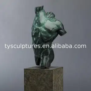 金属ブロンズヌード男性胴体モデル彫刻