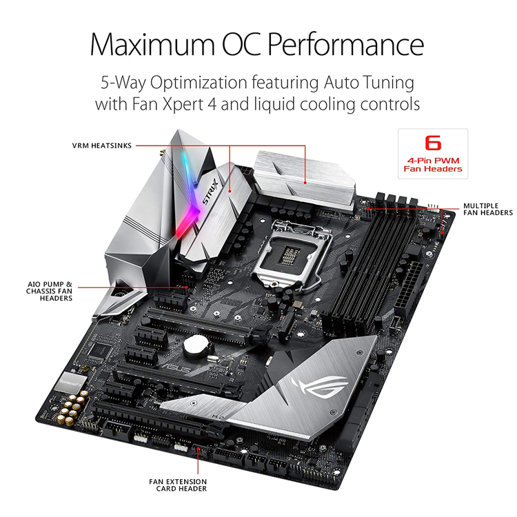 ASUS ROG STRIX Z370-E Gaming Motherboard for Intel CPUs