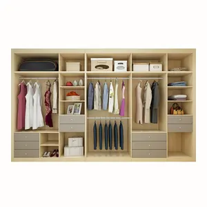 Latest classic bedroom furniture design, wardrobe without door