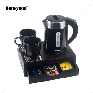 360-Grad-Drehung <span class=keywords><strong>Hotel</strong></span>-Wasserkocher-Tablett <span class=keywords><strong>Hotel</strong></span>-Serviertablett mit Schubladenfunktion - Product Image 2