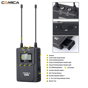 COMICA CVM-WM200B UHF 96-channels Metal <strong>Wireless</strong> <strong>Mic</strong> With Dual-transmitters and One Receiver for DSLR &amp; Camcorder - Product Image 4