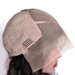Parrucca di <span class=keywords><strong>Capelli</strong></span> Umani Vergini Brasiliani <span class=keywords><strong>con</strong></span> Cuticole Allineate, Ondulati e <span class=keywords><strong>con</strong></span> <span class=keywords><strong>Frangia</strong></span> - Product Image 6