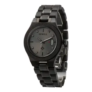 Custom 3ATM Waterproof Luxury Wooden Watch Automatic Movement Japanese Brand Wristwatch featuring Steel Date Function