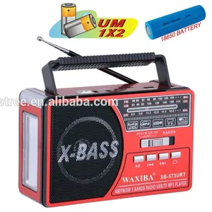 XB Guangzhou luce di pesca x-bass waxiba portatile onde corte dijital radyo radio ricevitore waxiba multibande portatile usb radio fm