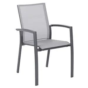 Outdoor Dining Chair Commercial Aluminum Stackable Sling Patio Outdoor Dining Chair For Hotel Restaurant Spa Pool Garden Deck Custom Available