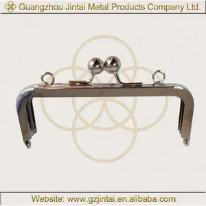Cadre de sac à main en métal de haute qualité en nickel, simple, de 14x6cm, porte-monnaie personnalisé, fabriqué en chine, vente en gros