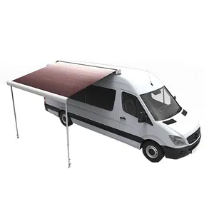 Awnlux RV גג חופה 2.5M אלומיניום סגסוגת מסגרת נשלף קלטת מוטורהום שמשיה למעלה רכוב קרוון rv סוככים