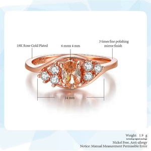 Oval Champagne Cubic Zirconia Engagement <strong>Ring</strong> Women Twisted <strong>Split</strong> Shank Cluster Promise Wedding Band Dainty Bridal Jewelry Gift - Product Image 6