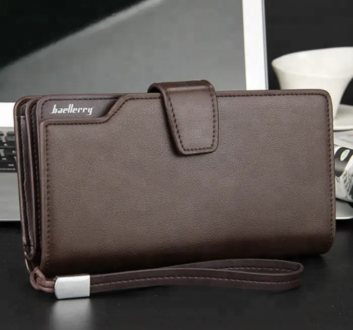 Leisure Men's Wallet Long Clutch Bag Folds Multifunction Hand Bag Men's Phone Bag
