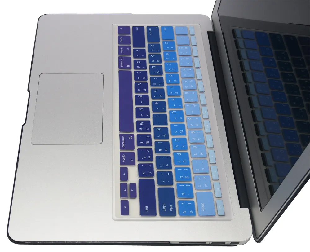 Silicone Waterproof Thai Alphabet Us Enter Thailand Keyboard Protector Cover Suitable For Macbook Air 13 Pro 13 15 17 Retina