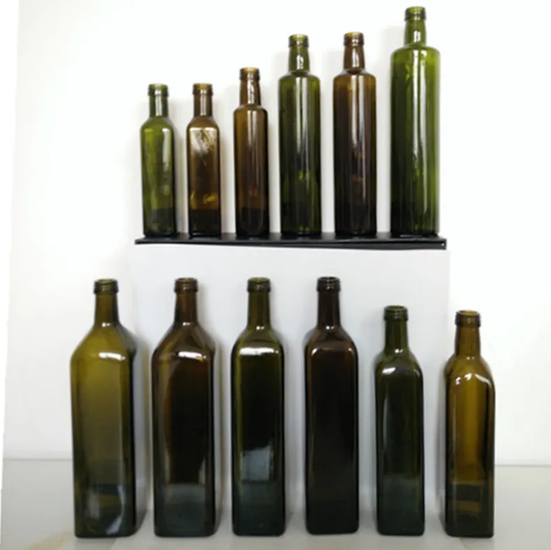 Объем 250 мл 500 мл 750 мл 1000 мл, квадратная и круглая форма, стеклянная бутылка marasca, бутылка для оливкового масла от производителя Eagle glass