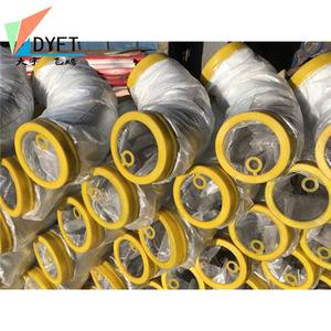 Tambour double paroi en acier inoxydable dn125, coude, 9 fentes pour pièces de pompe à béton montée sur un camion plaszmeister - Product Image 4