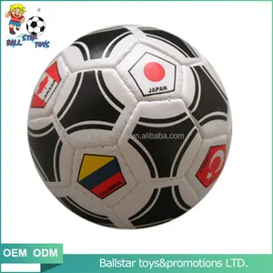 4 inç yüksek kaliteli PU PVC deri doldurulmuş bayrağı futbol topu oyuncaklar için çocuk