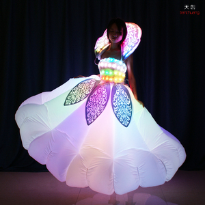 <span class=keywords><strong>Robe</strong></span> de <span class=keywords><strong>princesse</strong></span> gonflable à LED personnalisée pour les fêtes Costumes de fête illuminés à LED - Product Image 3