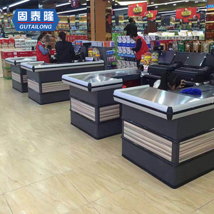 Mostrador de Caja para Supermercado, Estándar para Tiendas de Abarrotes, Metálico, Ligero, Estante de Supermercado, Mesa de <span class=keywords><strong>Cajero</strong></span>, Desmontable - Product Image 5