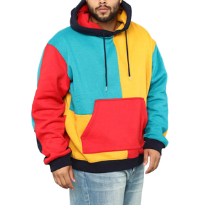 Sudaderas de gran tamaño con estampado gráfico personalizado de varios colores para hombre, sudaderas con capucha de bloque de color pesado de 400gsm - Product Image 2