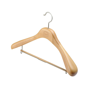 Nouveaux cintres en bois avec épaules larges, <span class=keywords><strong>cintre</strong></span> supérieur pour pantalons - Product Image 5