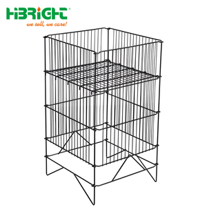 Heavy Duty Stable Box Metal <strong>Wire</strong> Mesh <strong>Container</strong> <strong>Collapsible</strong> Bin Storage Cage for Warehouse Usage - Product Image 2