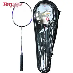 2018 Hot Sale good quality Iron Alloy durable custom printed badminton rackets set for training