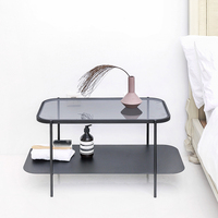 Table basse en verre avec KD, mobilier nordique de salon, livraison gratuite
