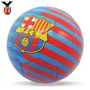 ขายส่ง2.7มิลลิเมตรพีวีซี Hign คุณภาพลูกฟุตบอลลูกโลโก้ที่กำหนดเองฟุตบอลขนาด5ลูก
