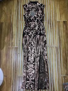 Nuovi Arrivi <span class=keywords><strong>Abbigliamento</strong></span> Autunno Manica Lunga Vestiti Modello Cheongsam Abito Lungo - Product Image 5