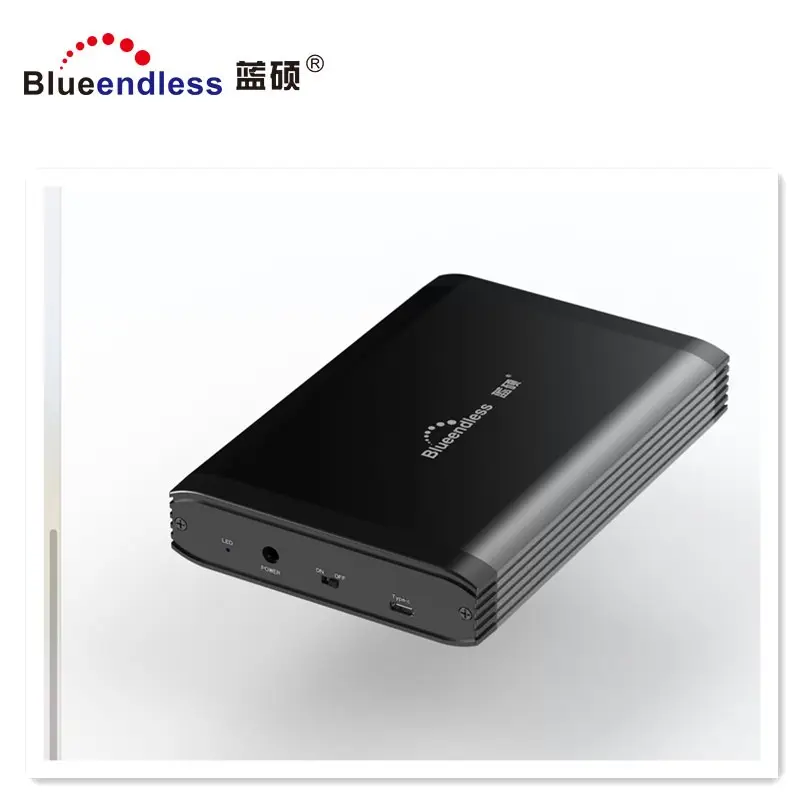 Casing Hard Disk Drive Aluminium 3.5 ", Penutup Hard Disk Drive Eksternal Mobile Laptop SATA USB 3.0
