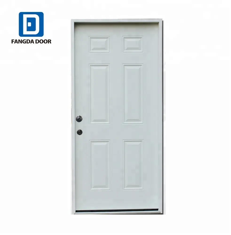 Fangda פוליאוריטן מבודד לוחות דלת למכירה prehung פלדת דלת
