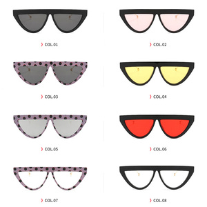 19032 Superhot Eyewear 2019 شقة الأعلى القط العين النظارات الشمسية النساء ريترو خمر منقطة النظارات - Product Image 5