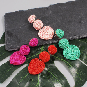 Dichiarazione di moda <span class=keywords><strong>orecchini</strong></span> pendenti <span class=keywords><strong>a</strong></span> cuore <span class=keywords><strong>fatti</strong></span> <span class=keywords><strong>a</strong></span> <span class=keywords><strong>mano</strong></span> bohémien <span class=keywords><strong>orecchini</strong></span> pendenti <span class=keywords><strong>con</strong></span> <span class=keywords><strong>perline</strong></span> di semi femminili per gioielli da festa da donna - Product Image 6