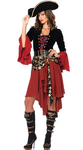 Swashbuckler pirata Disfraz Adulto Mujeres Sexy Chica de Halloween Cosplay Del Vestido de Lujo - Product Image 3